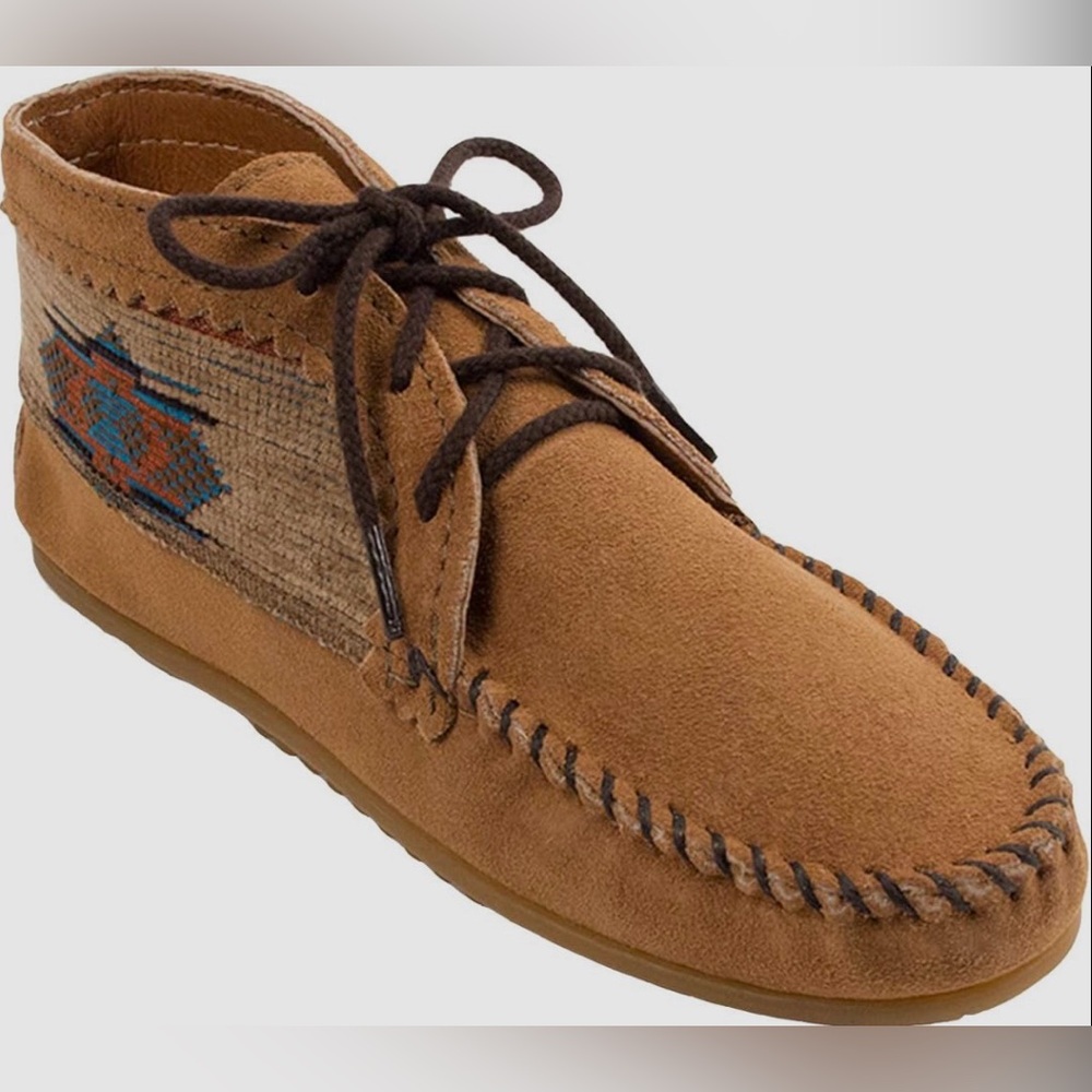 MINNETONKA El Paso Ankle Boots Aztec Leather Moccasins Women’s Size 7
